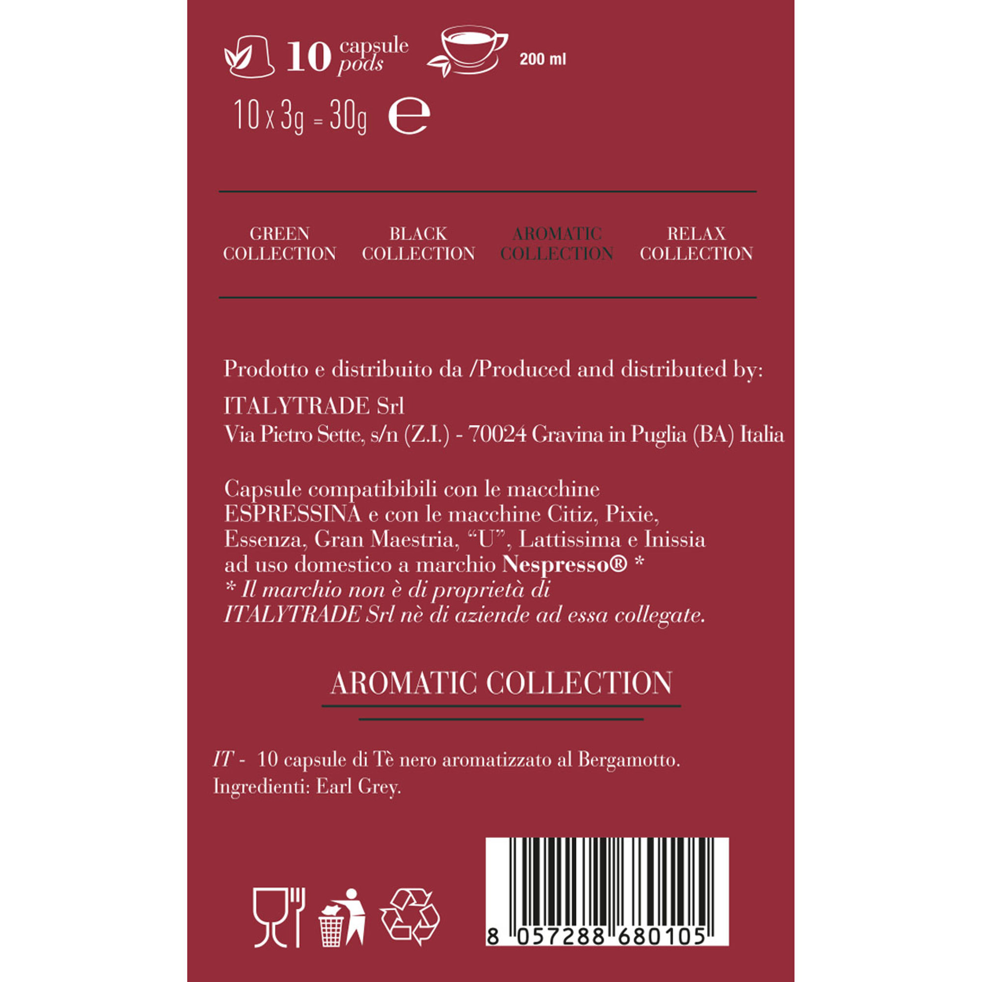 24 confezioni da 10 Capsule - Thè EARL GREY Italytrade vista1