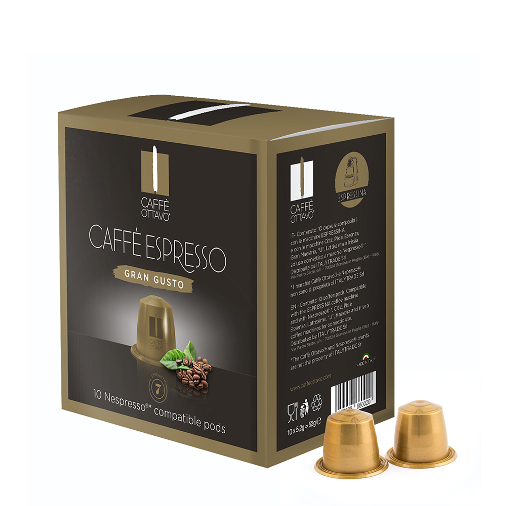 Kit de démarrage : Machine à expressina - 120 capsules d'espresso Italytrade vista7