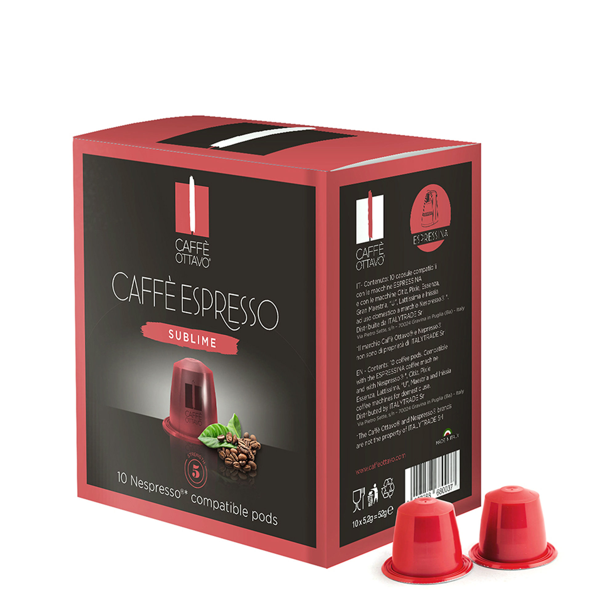 Starter Kit: Macchina Espressina - 60 Capsule Espresso - 60 Capsule di Tè Italytrade vista7