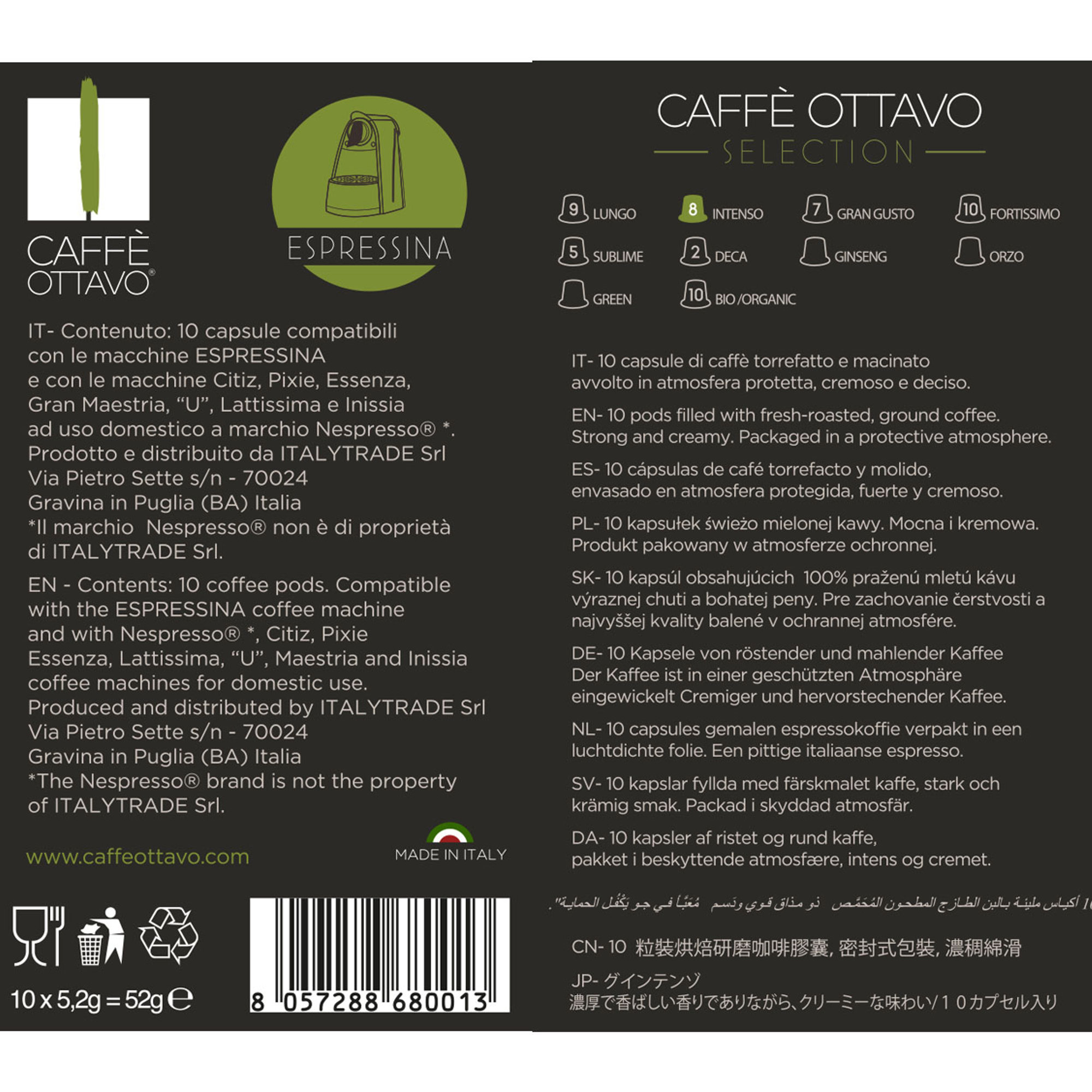 Starter Kit: Macchina Espressina - 60 Capsule Espresso - 60 Capsule di Tè Italytrade vista21