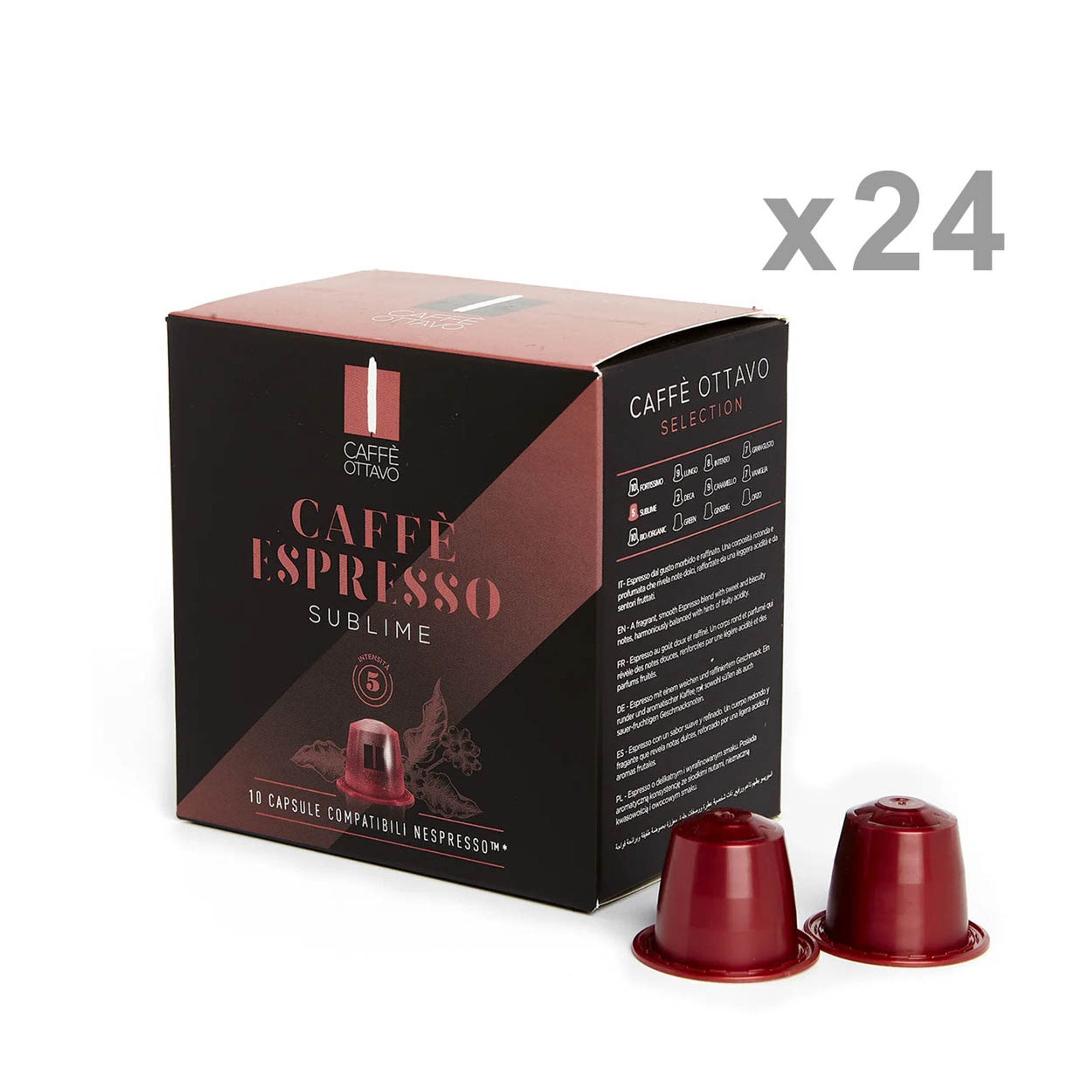 24 pakkauksessa 10 kapselia - Sublime Espresso Kahvi Italytrade vista0
