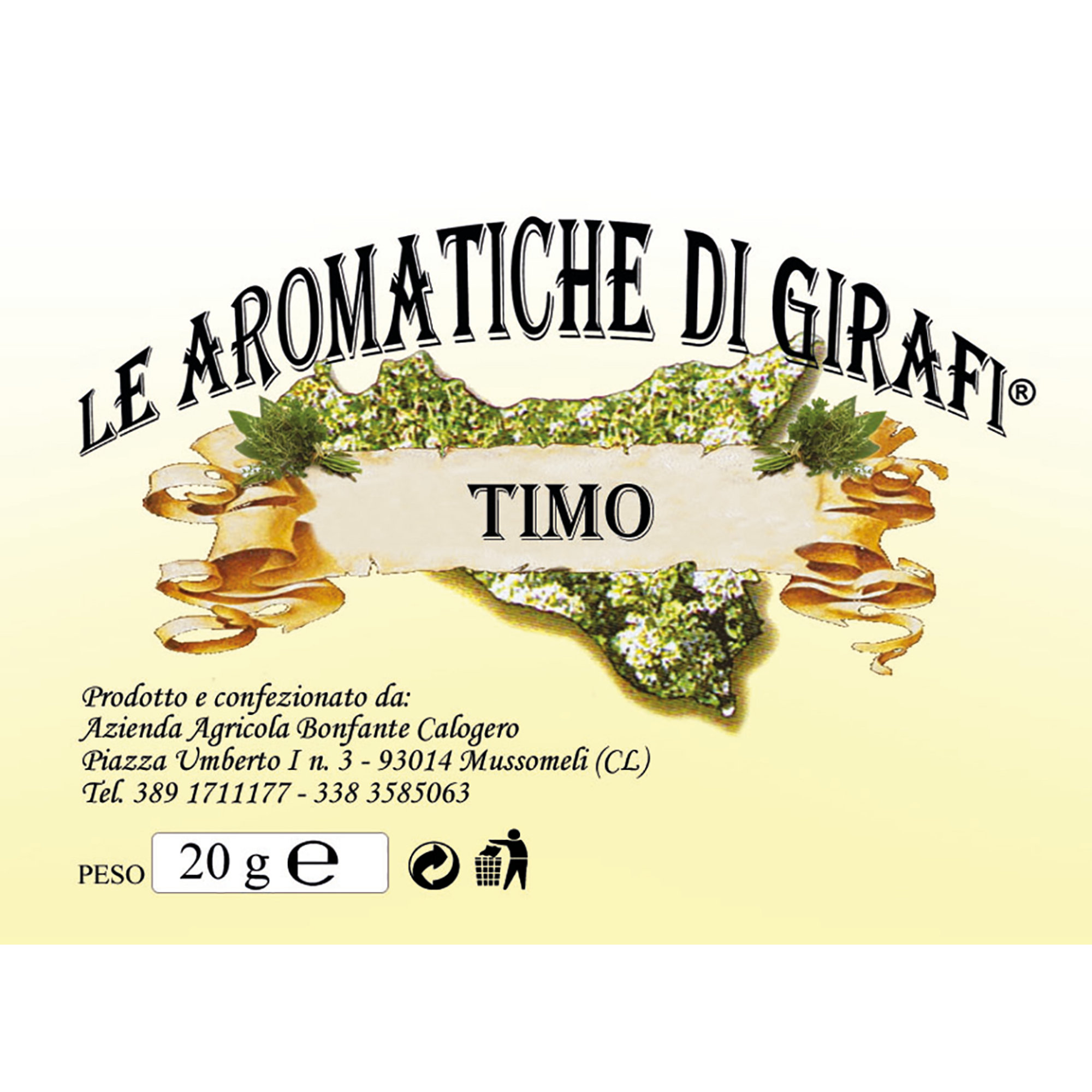 Caja 20 sobres - Hierbas aromáticas mixtas Le Aromatiche di Girafi vista6