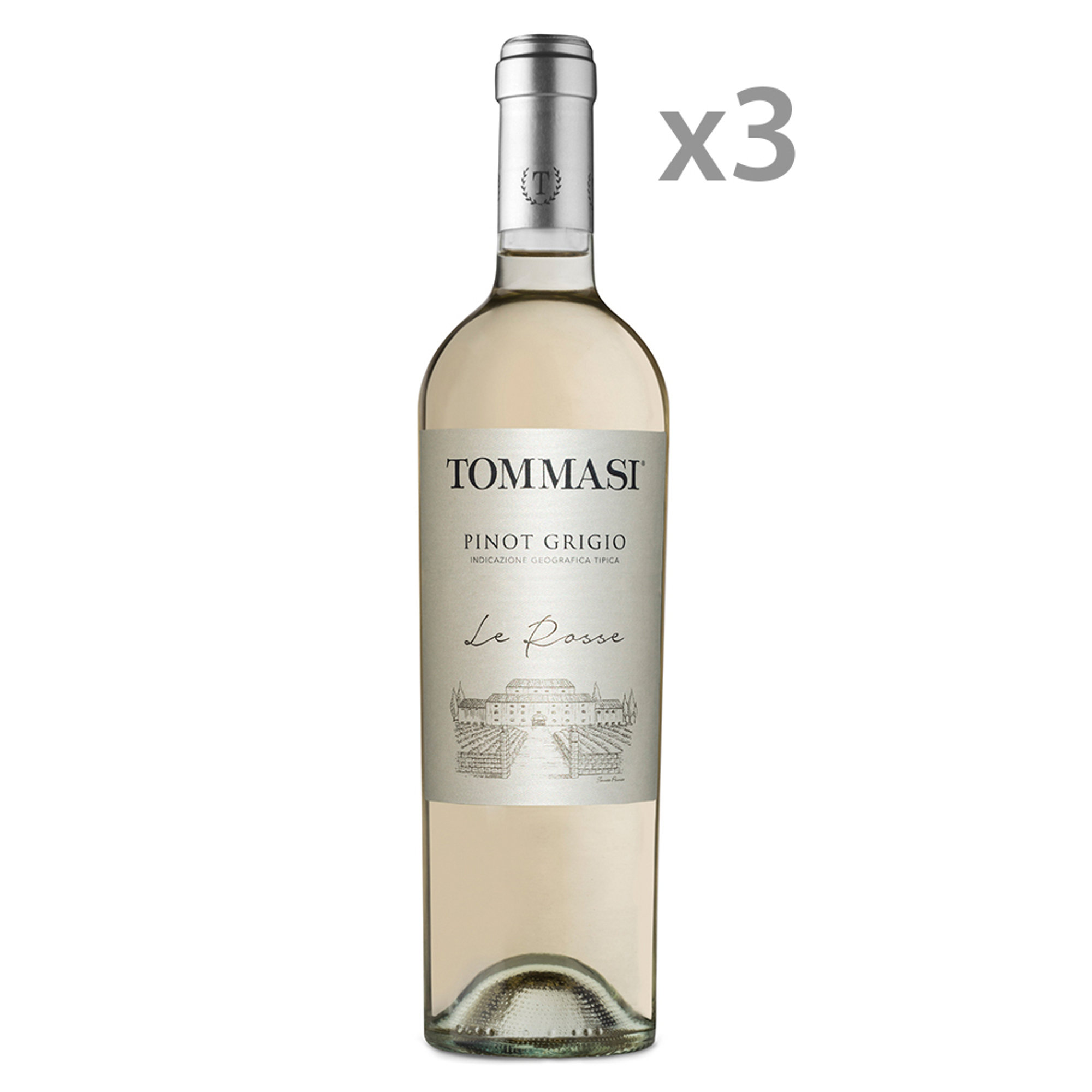 3 bottiglie - "Le Rosse" Pinot Grigio IGT delle Venezie 2024 Tommasi vista0