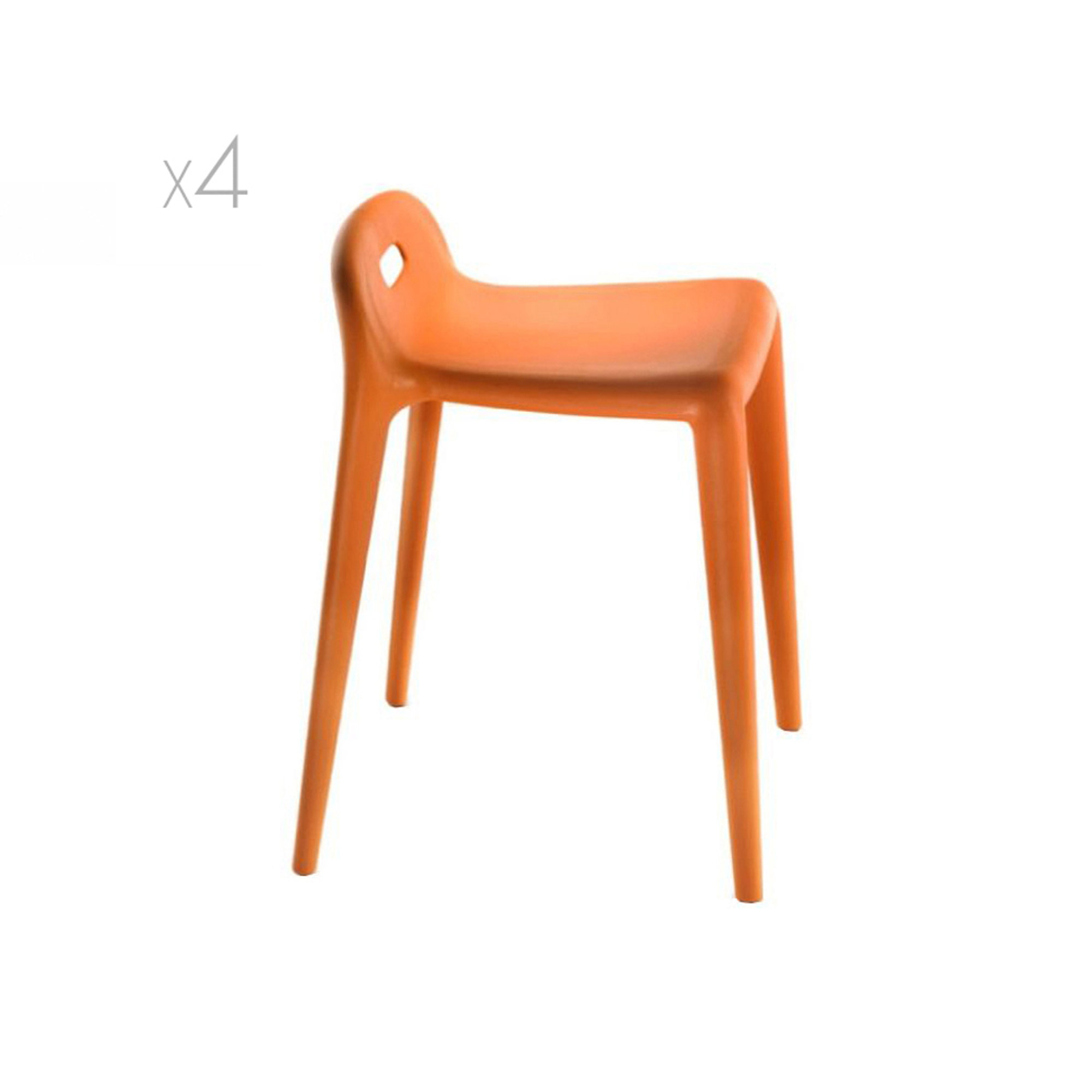 Set 4 Sgabelli Yuyu, arancio Magis 2018 vista0