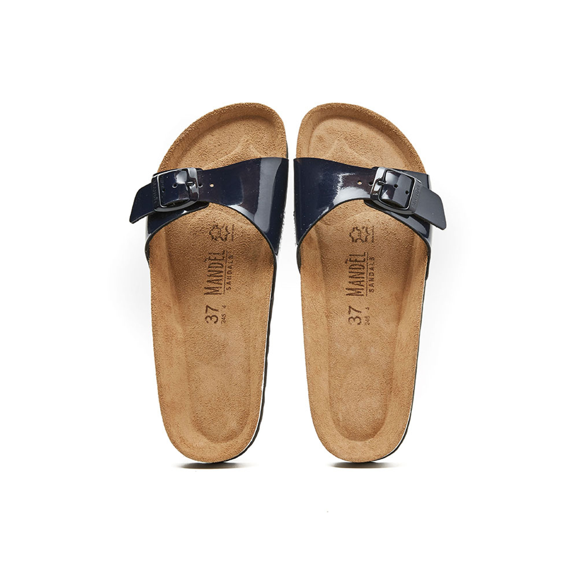 Ciabatta con fibbia da donna blu Mandel vista5