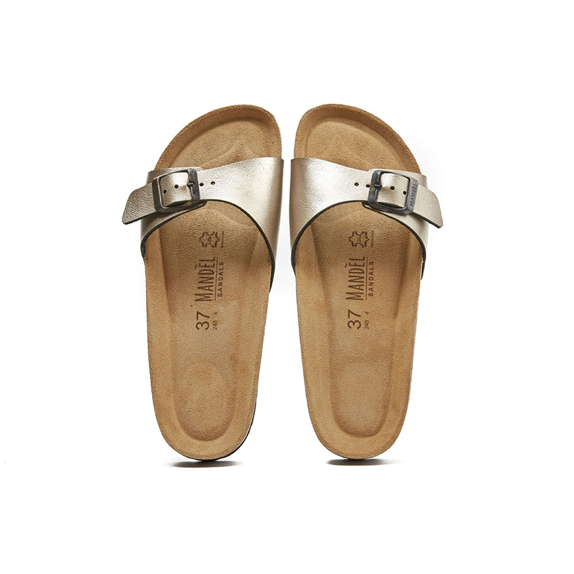 Ciabatta con fibbia da donna bronzo Mandel vista4