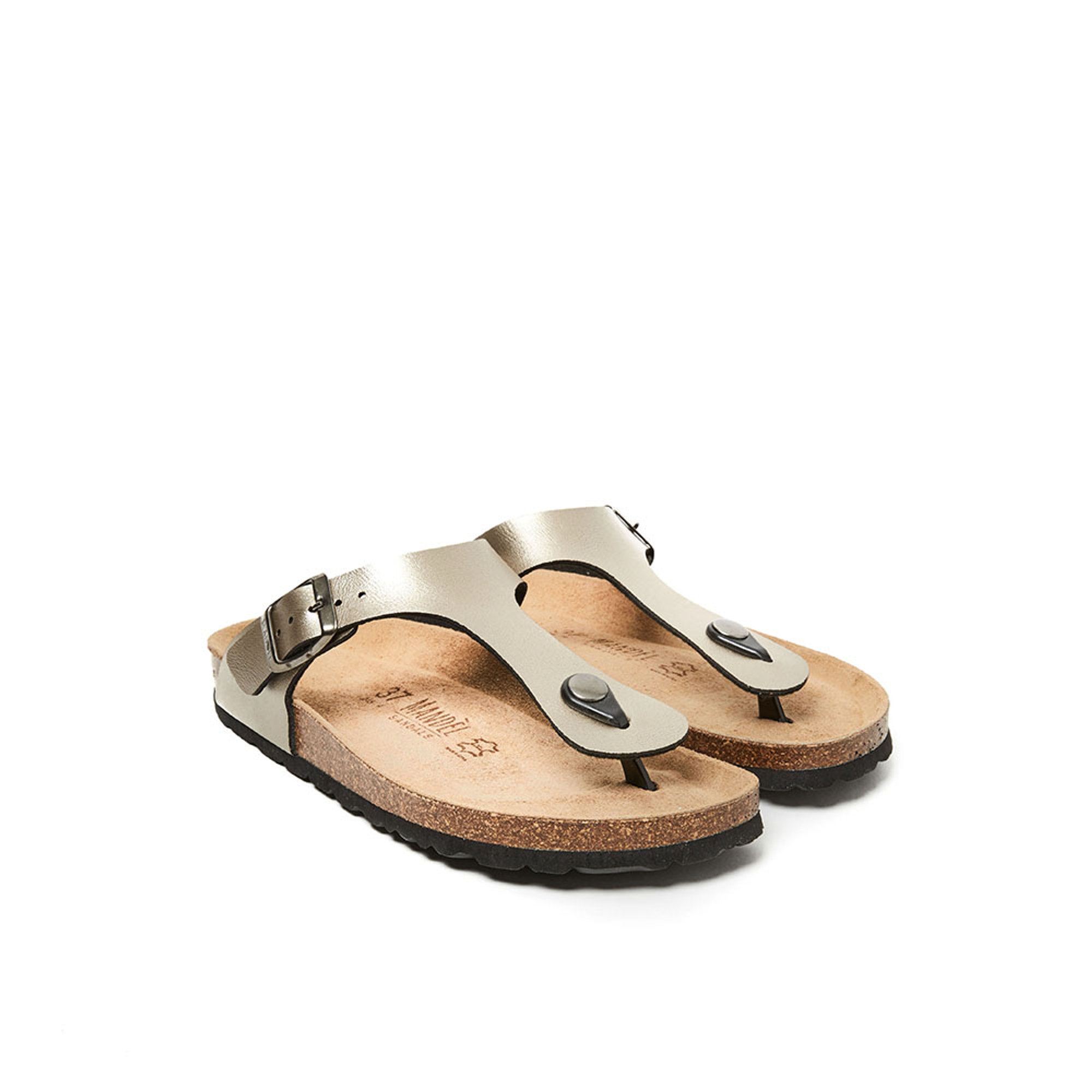 Infradito con fibbia da donna bronzo Mandel vista1
