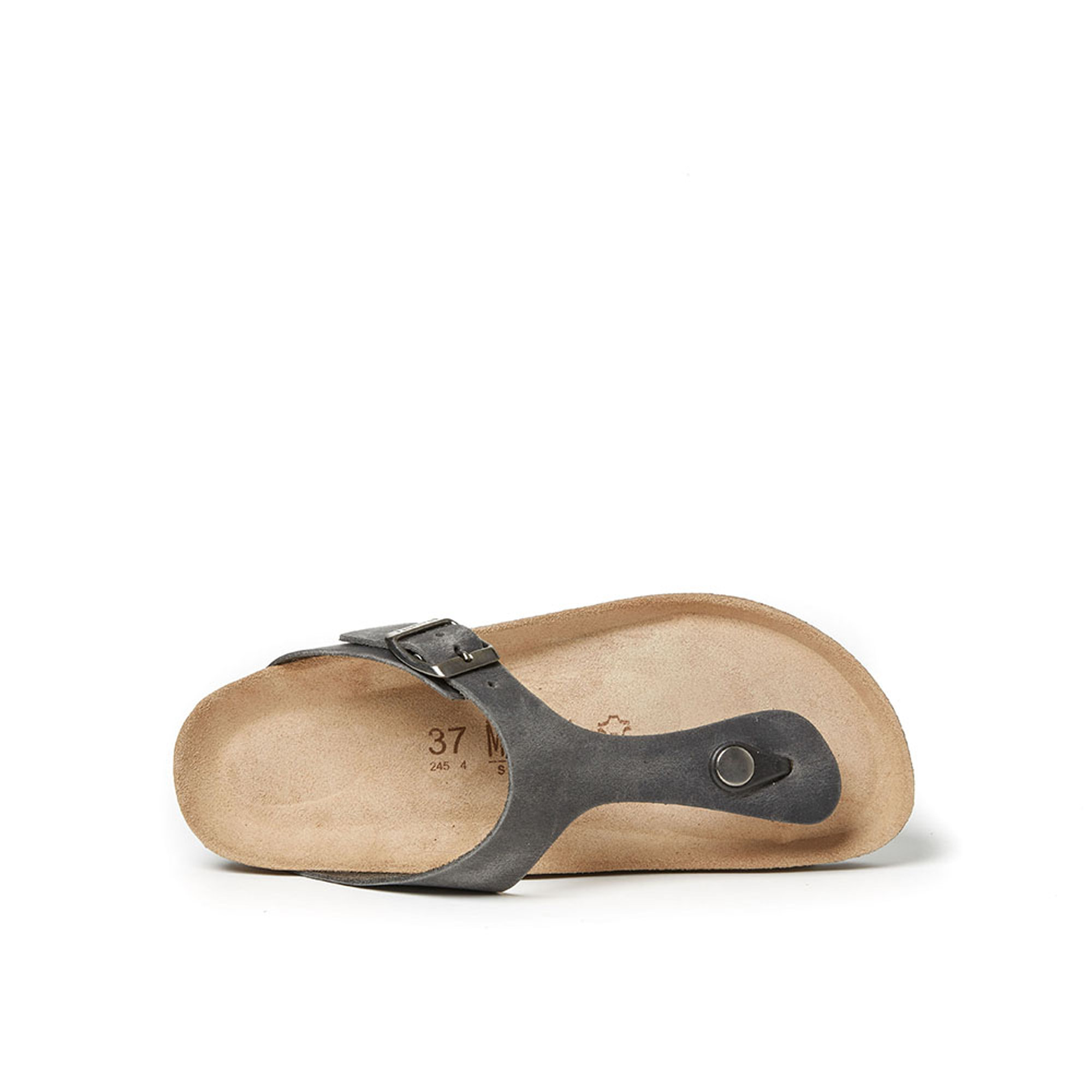 Infradito in pelle unisex nero Mandel vista5