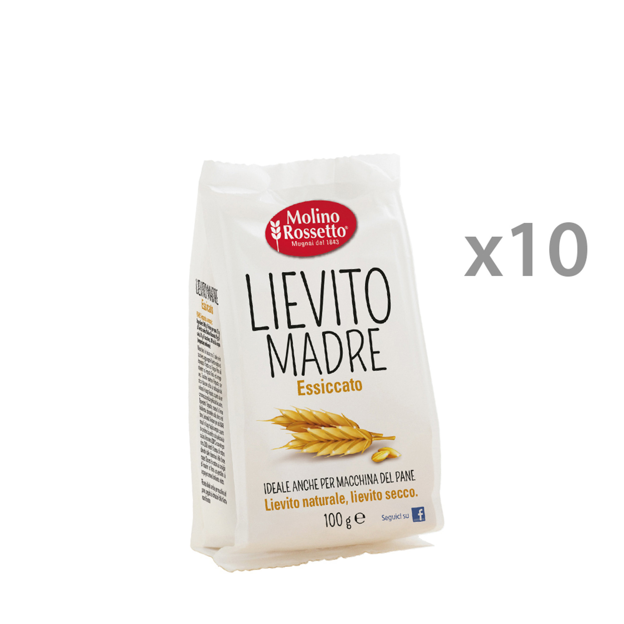 10 confezioni - Lievito Madre Essiccato 100 gr Molino Rossetto vista0