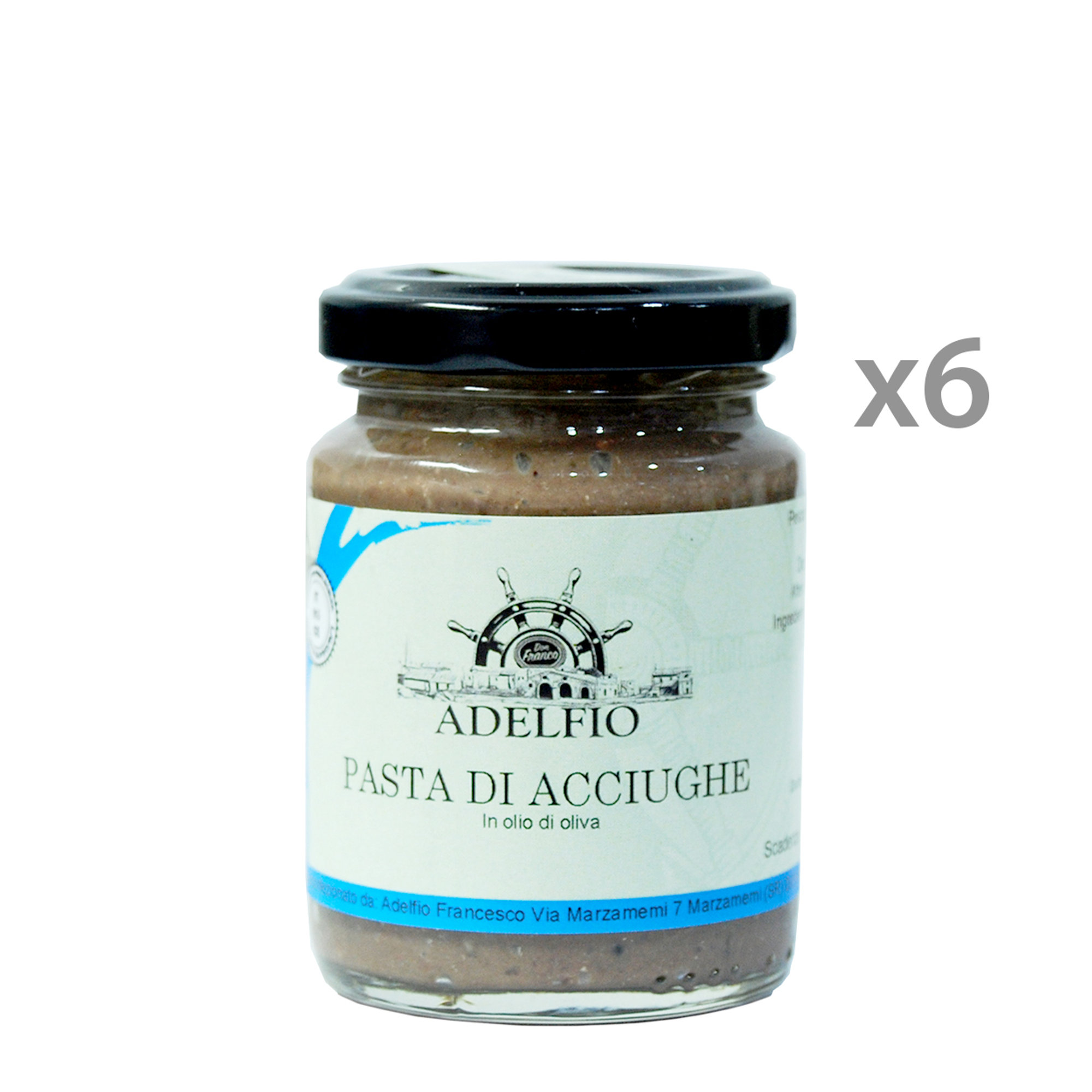 6 vasetti - Pasta di acciughe 100 gr Adelfio vista0