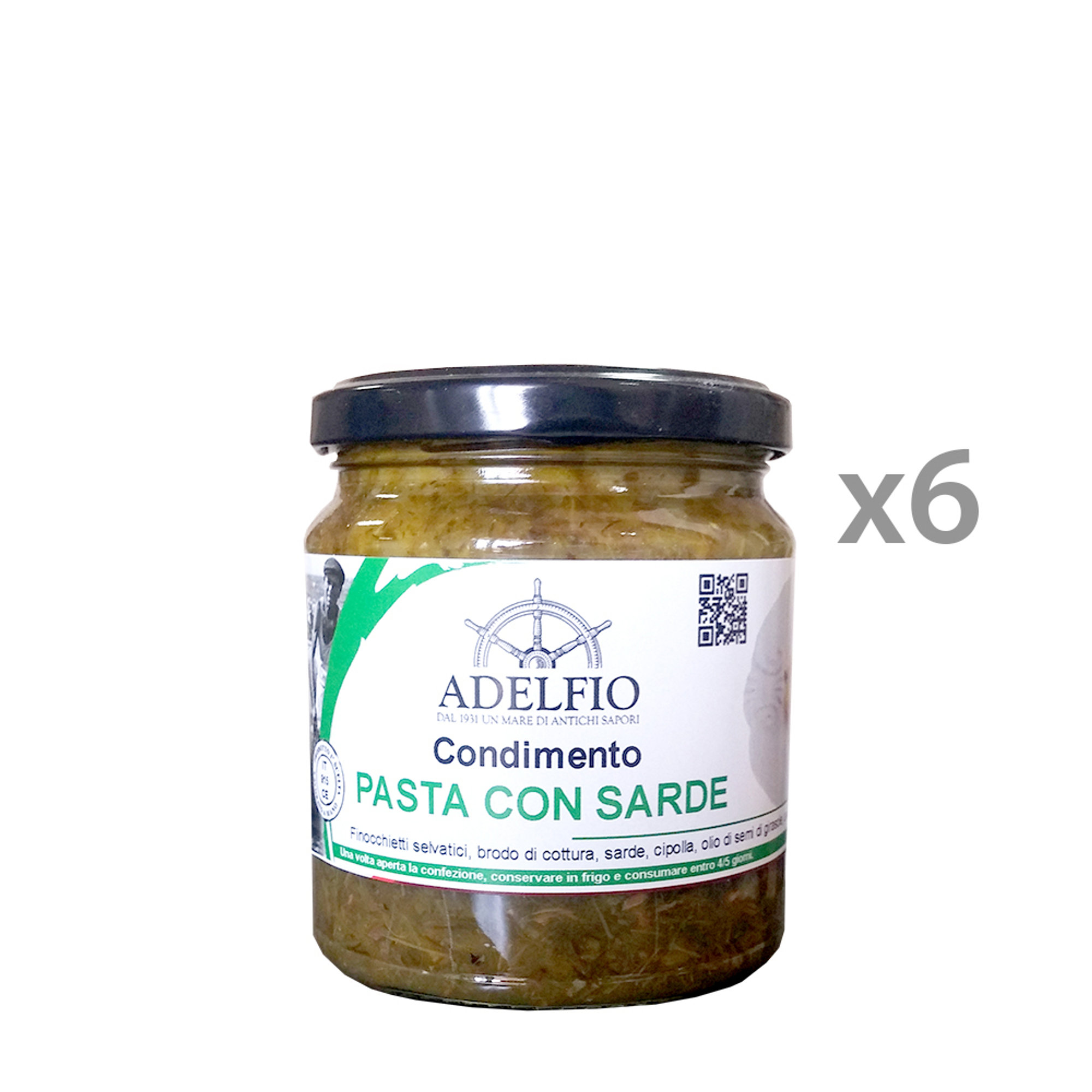 6 purkkia - Kastike pastalle sardiinien kanssa 300 g Adelfio vista0