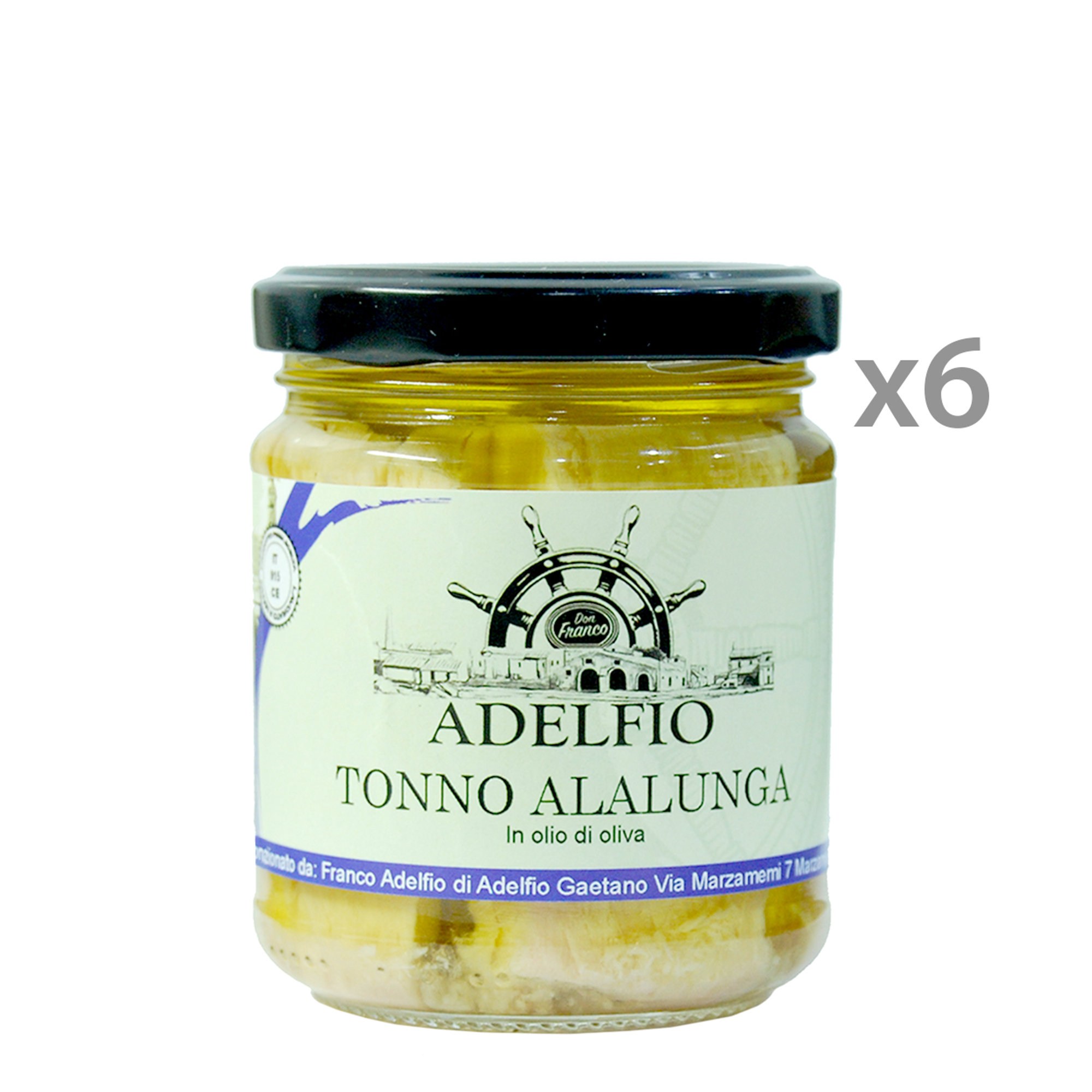 6 vasetti - Tonno Alalunga all'olio d'oliva 200 gr Adelfio vista0