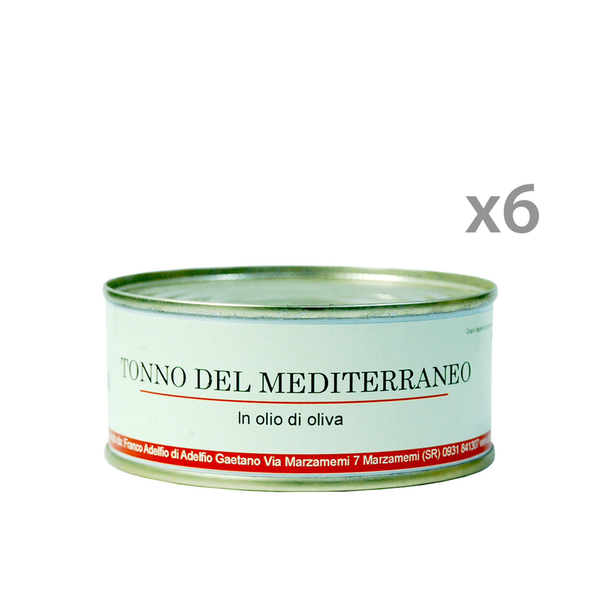 6 latte - Tonno del Mediterraneo in olio d'oliva 300 gr Adelfio vista0