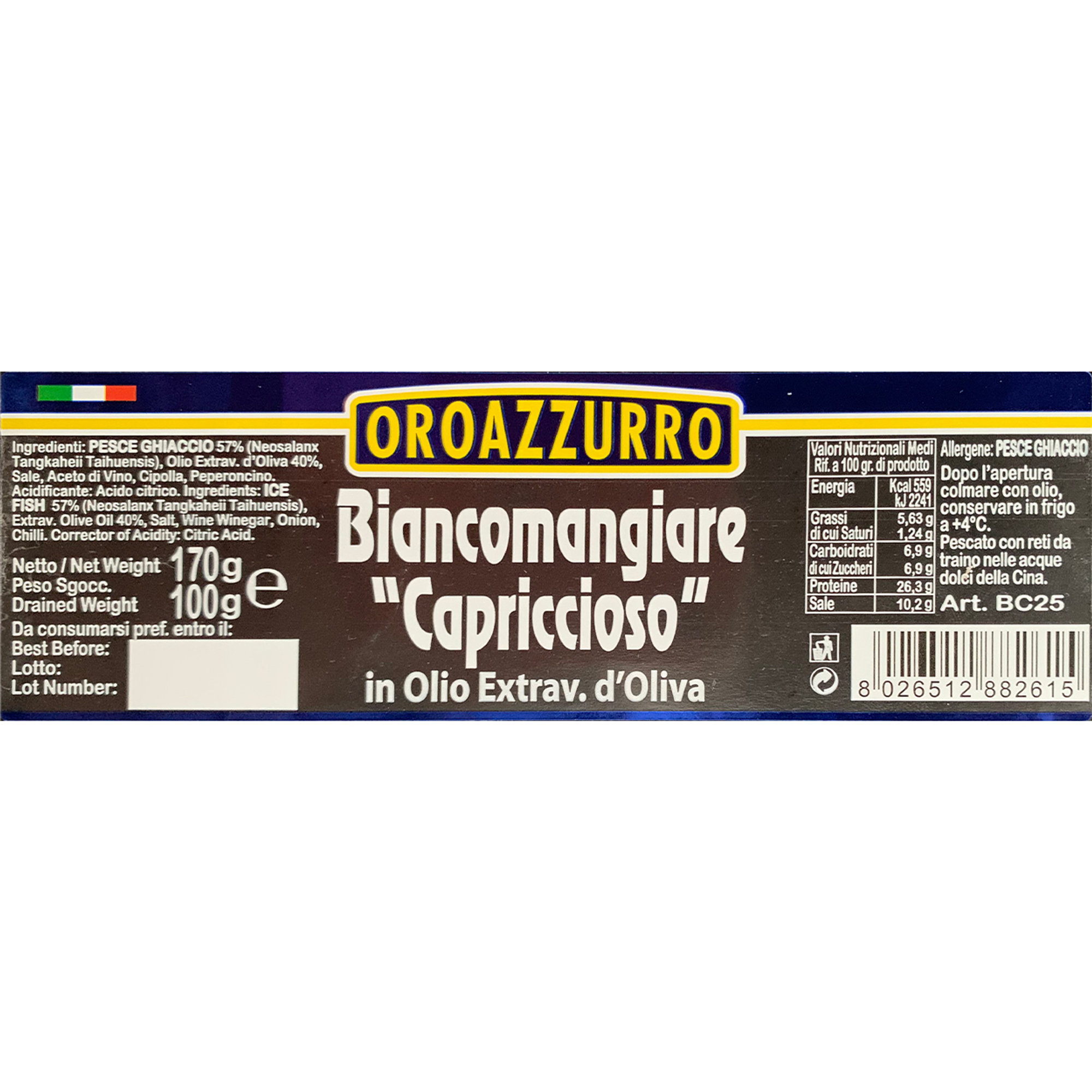 3 vasetti misti: Biancomangiare Delizioso 170 gr - Biancomangiare Capriccioso 170 gr - Biancomangiare Piccante 200 gr Oroazzurro vista4