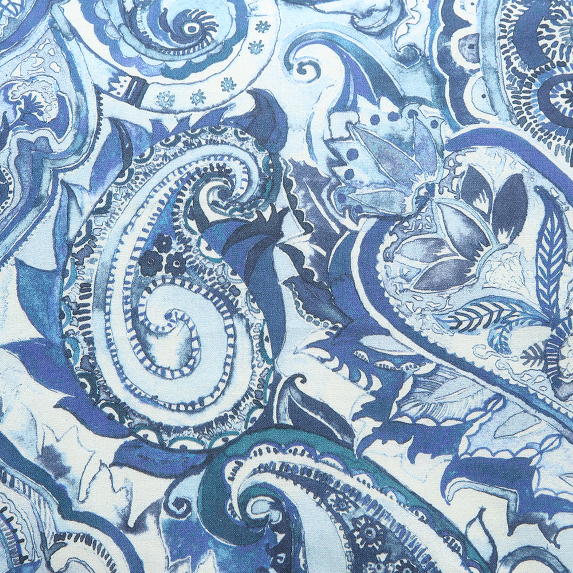 Parure copripiumino piazza e mezza bifaccia TU bianco, zulema blu sp170101 Stile Paisley obsoleto vista1