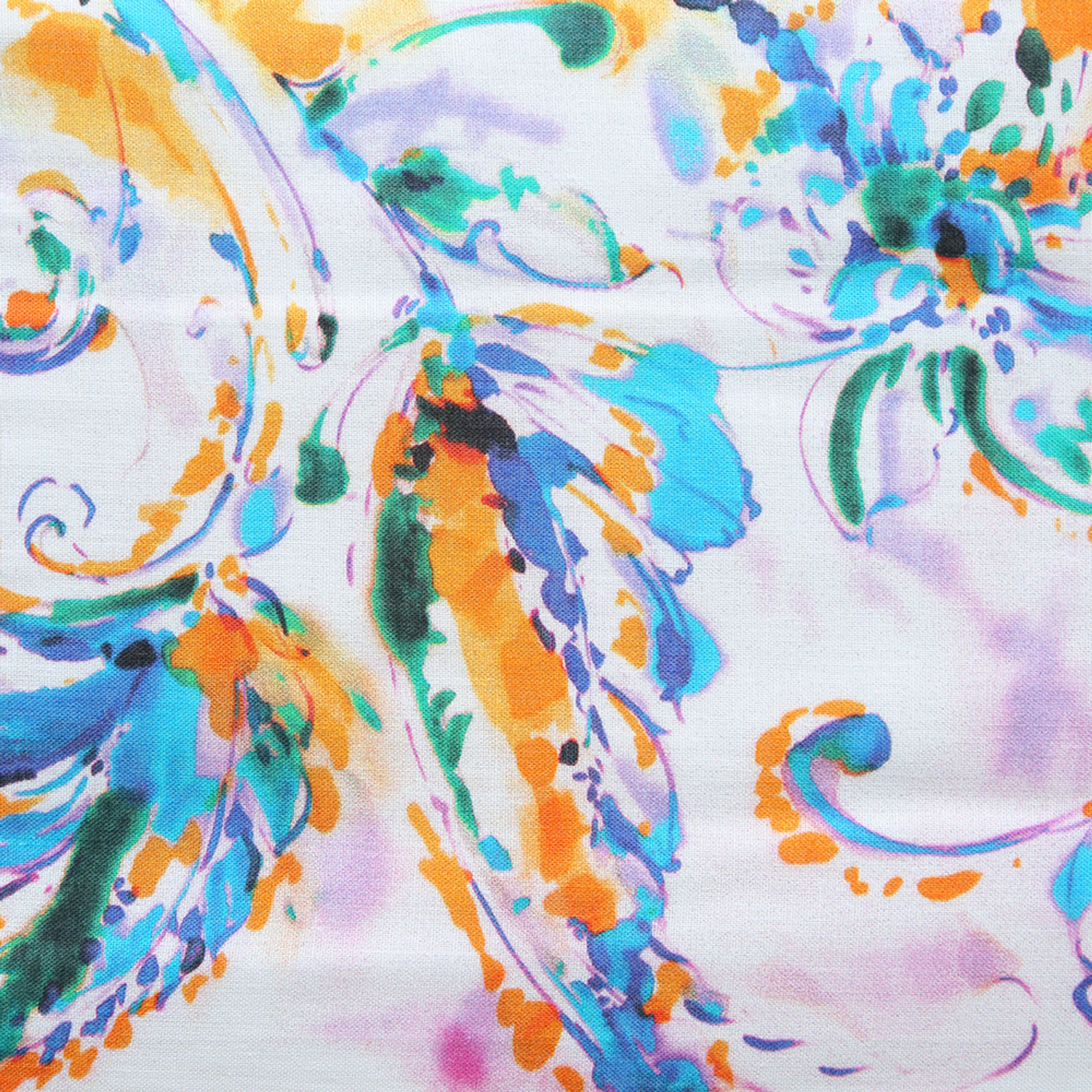 Parure letto singolo TU bianco, acquamarina var 26762 Stile Paisley obsoleto vista1