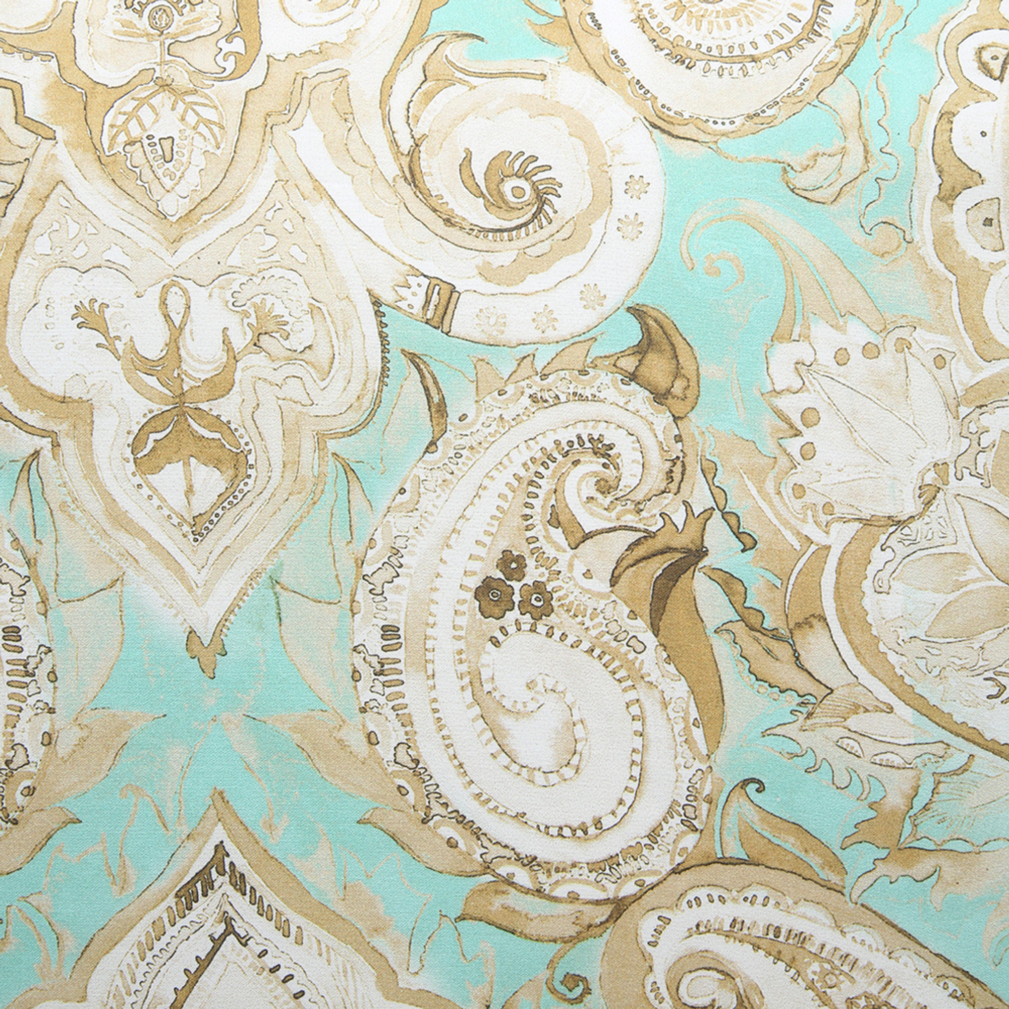 Parure copripiumino  singolo  bifaccia TU bianc, zulema verde sp170103 Stile Paisley obsoleto vista1