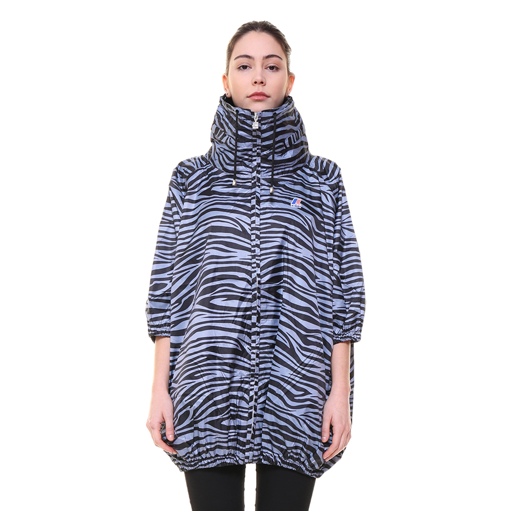 Giacca K-way donna zebrato grigio K-way vista4