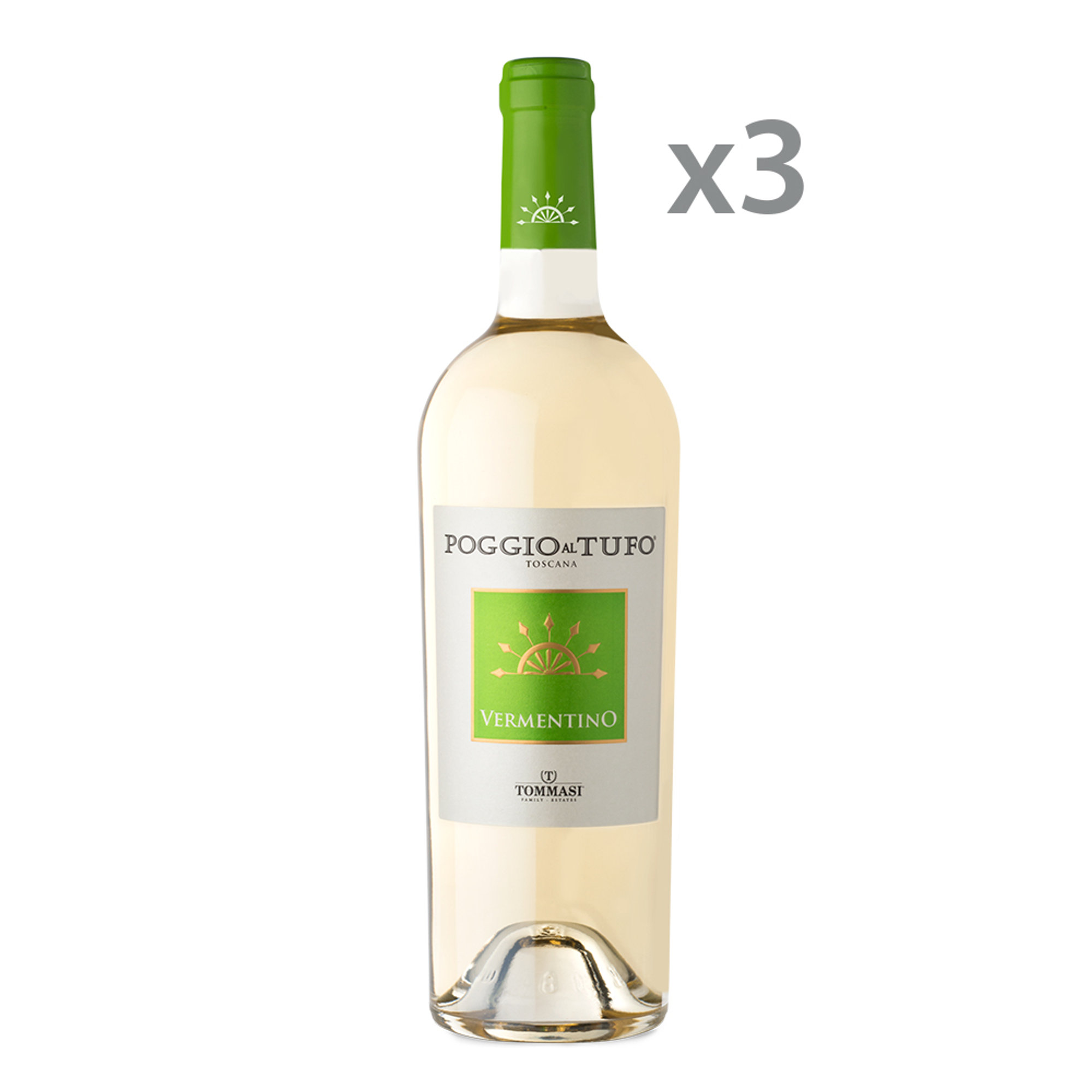 3 bottiglie - Vermentino Toscana IGT 2022 Poggio al Tufo vista0