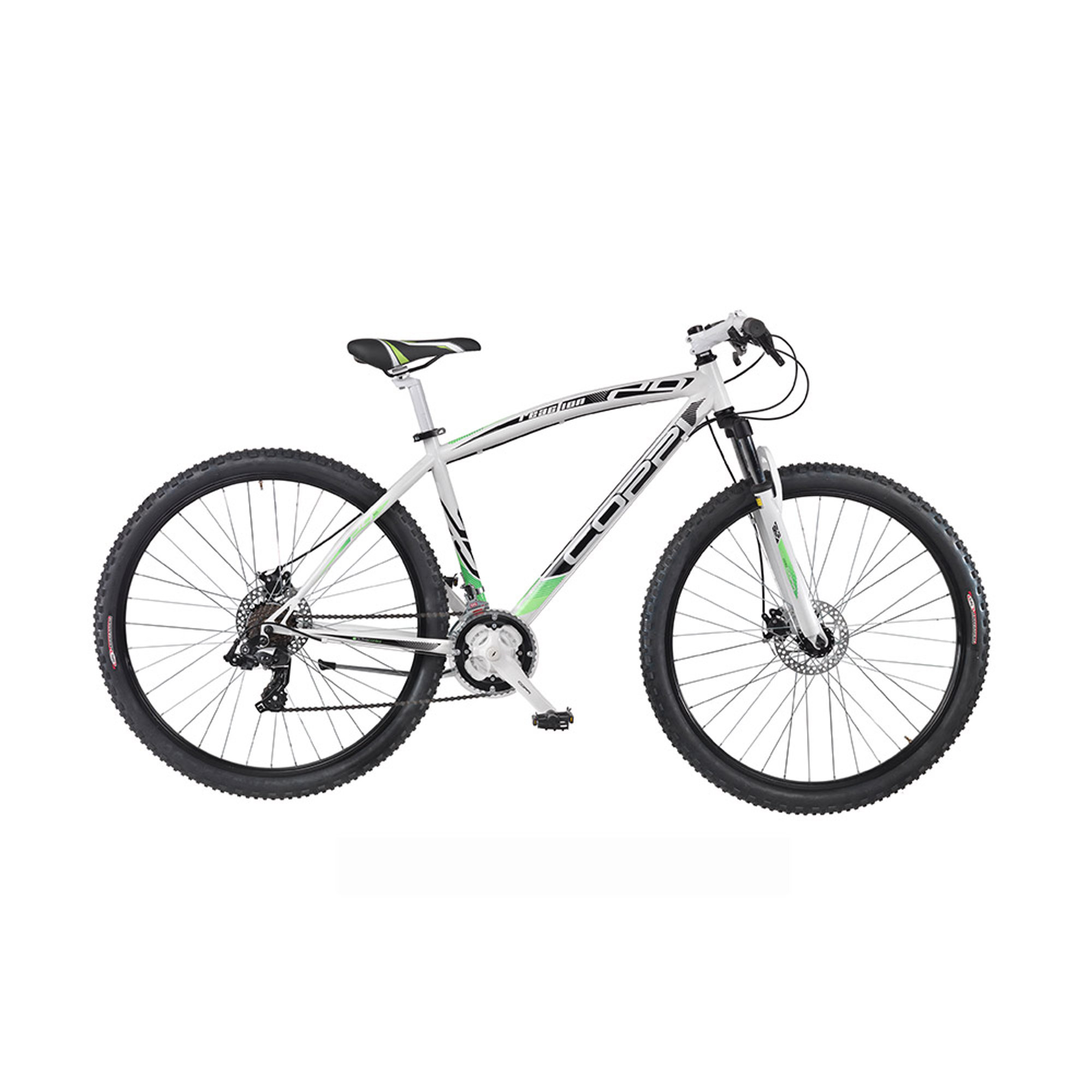 Mobilità Coppi Mountain Bike da uomo ammortizzata bianco/verde - Main Image