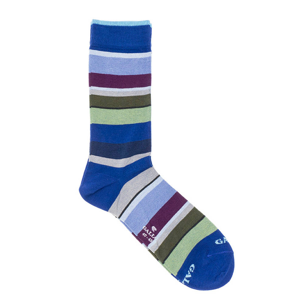 Saldi Calzini Uomo Cotone Righe Giallo/Blu Caldi, Comodi Per