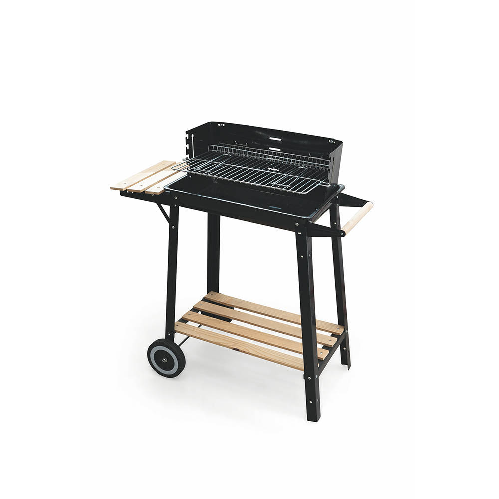 Barbecue A Carbonella COSTWAY Con Ruote - 2 Fornelli, Termometro, 115x65x108cm - Foto 13