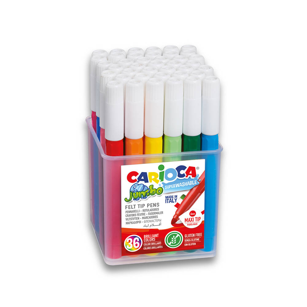 Mitama Pennarelli Jumbo Super Lavabili - Punta 5mm - 50 Pezzi Colorati - Con Barattolo Portapenne - Foto 9