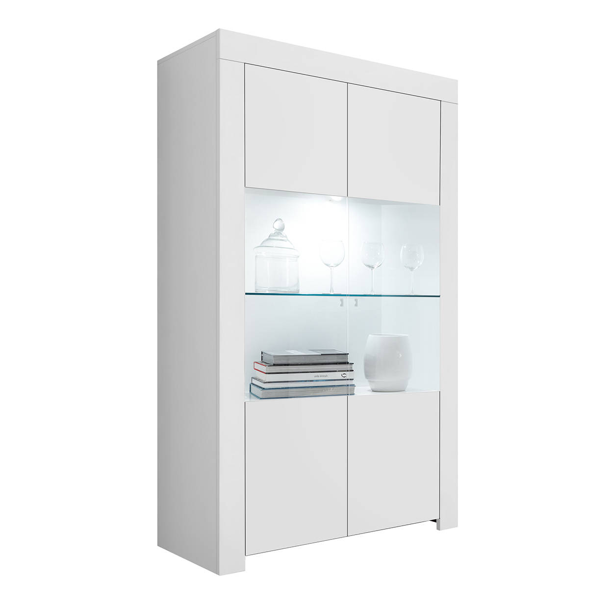 Credenza/Vetrina PANAMA, bianco TFT Trend