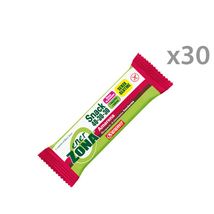 Box 30 barrette EnerZona Snack 403030 Amarena e cioccolato fondente