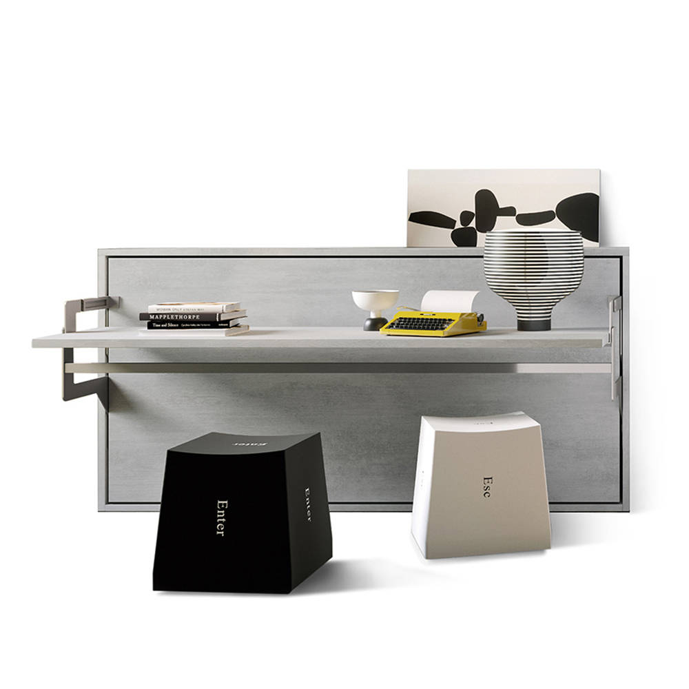 Letto A Scomparsa Con Scrivania Incorporata