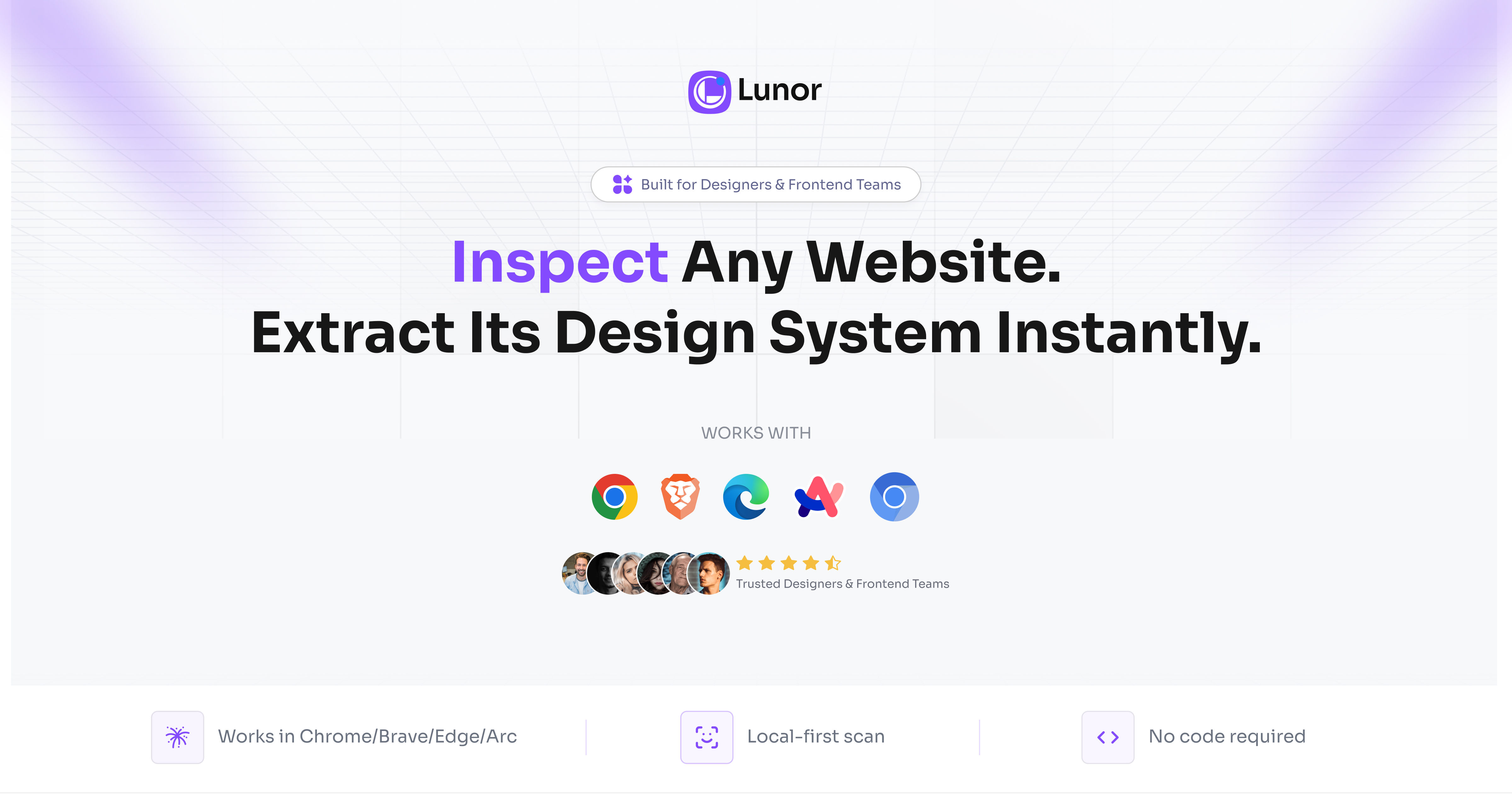Lunor — Instant Design System Extraction