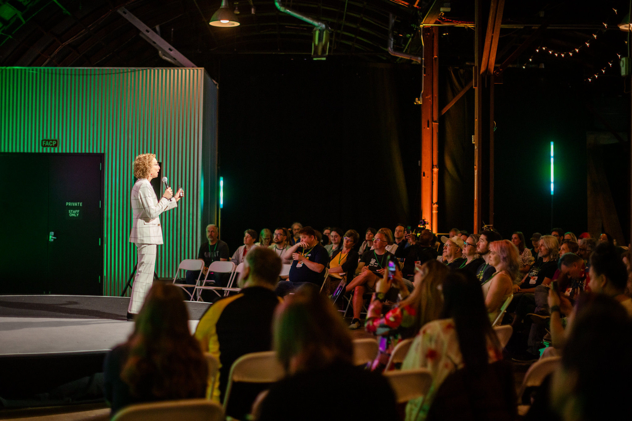 Dr. Sharon Saline on stage