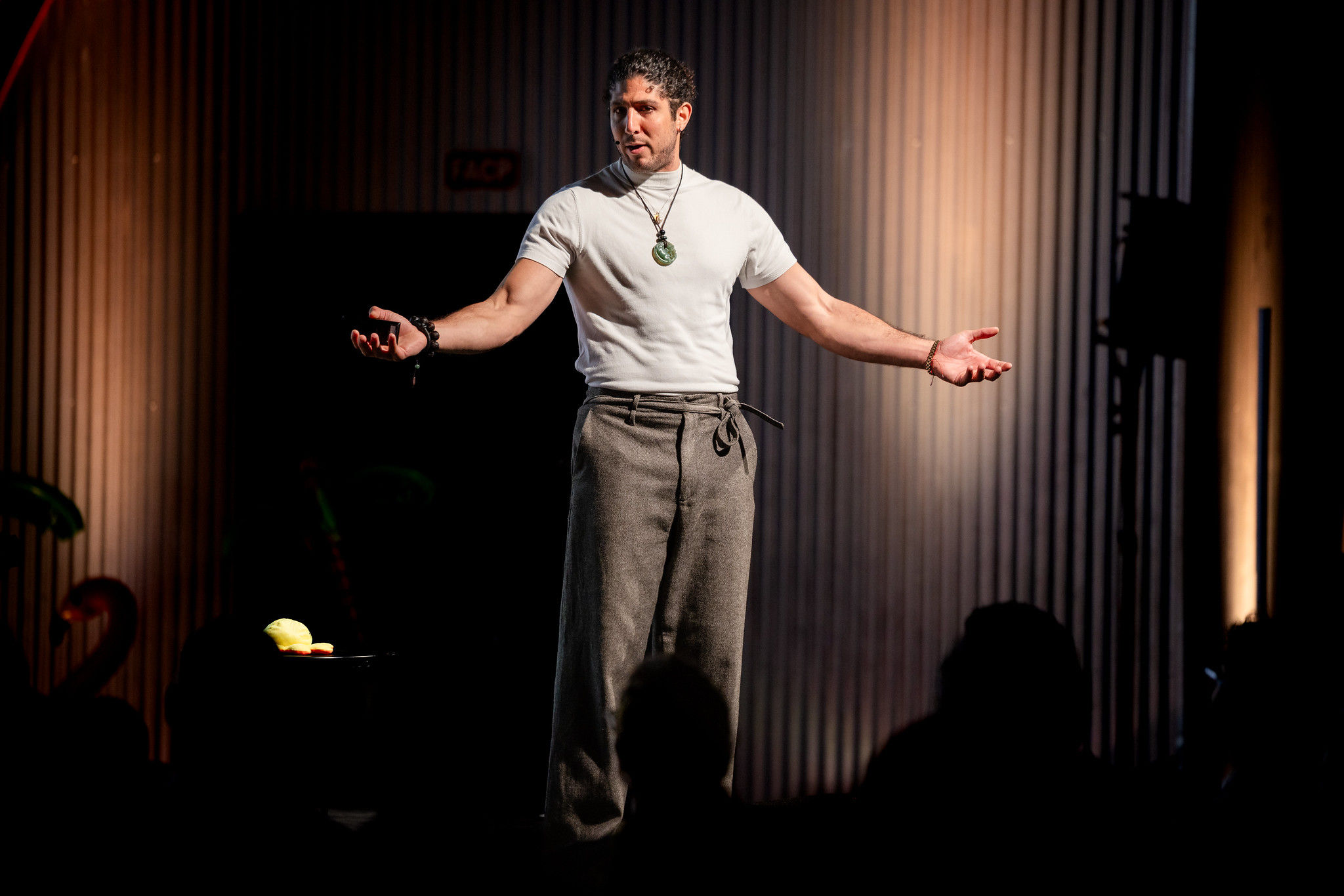 Yusef Farah with audience at NeuroDiversion