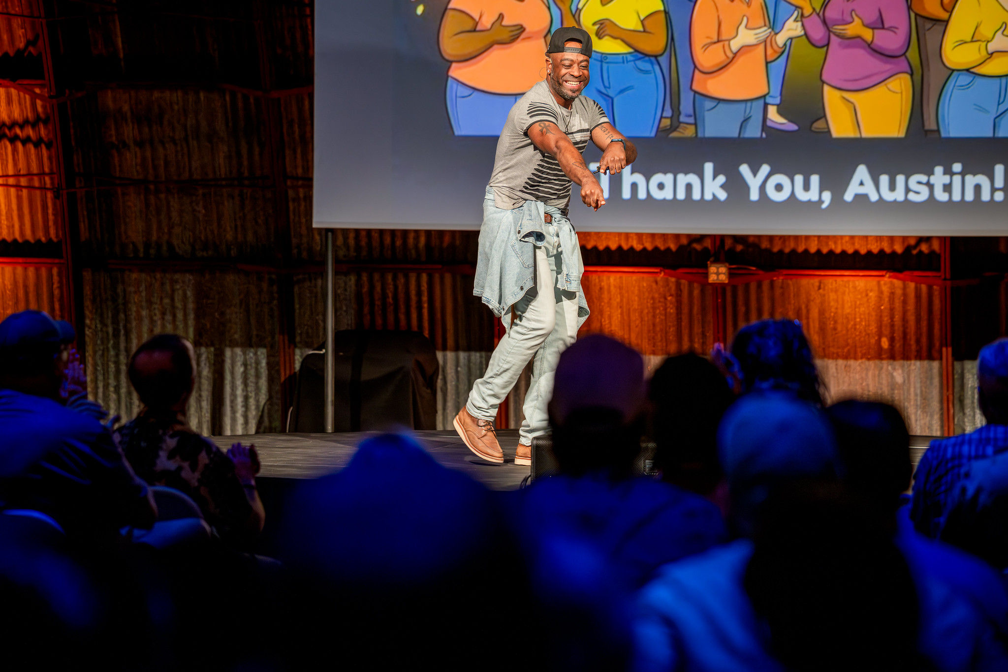 Ky Westcott on stage