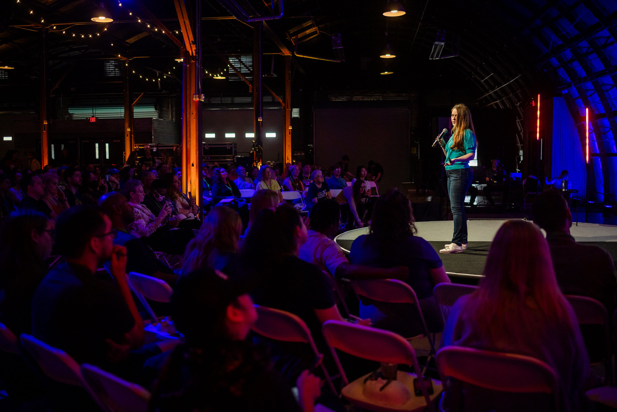 Jessica McCabe with attendees