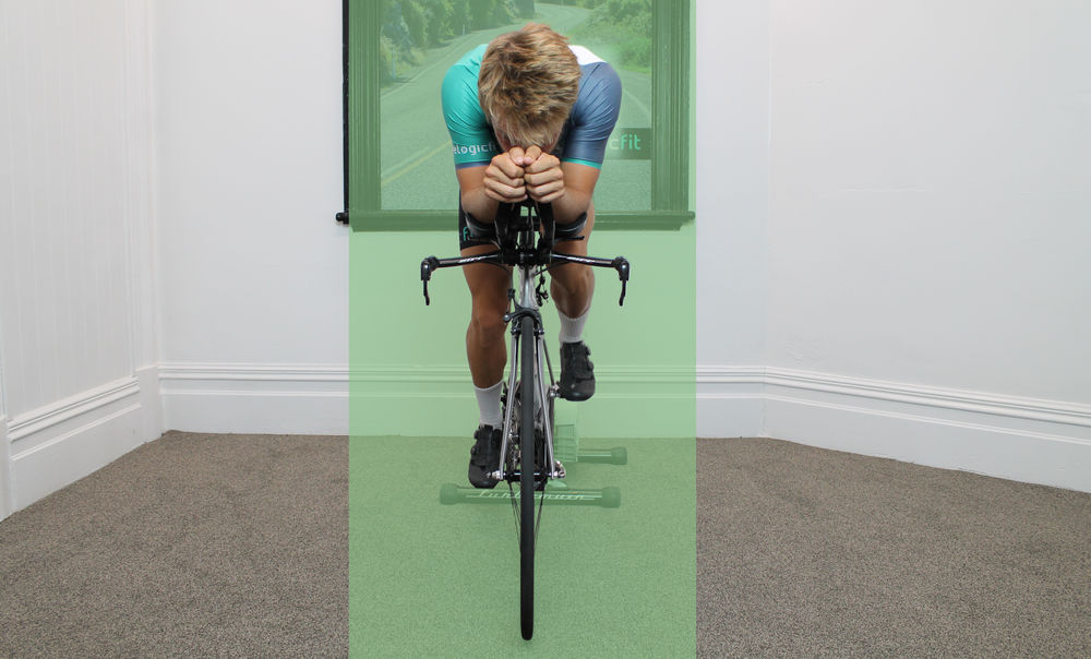 Software imposed green screen detects and isolates the rider