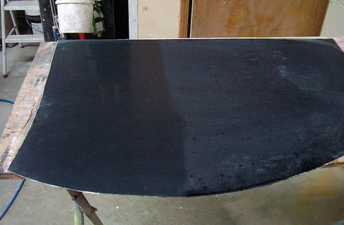 Photo 3. The left side has been sanded with P3000. The difference is obvious. You can almost see the shine beginning to come out on that side of the test panel.