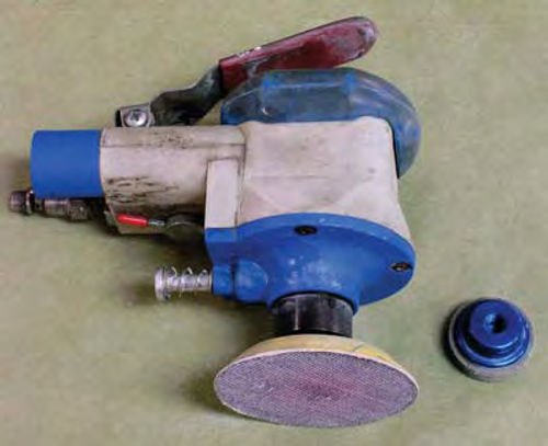 Photo 5. The Hutchins Model 3501 Mini DA sander. I use this unit to sand those hard-to-reach areas on the vehicle.