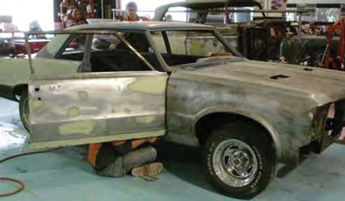 Most of the cars under restoration at Ohio Technical College are domestic models.