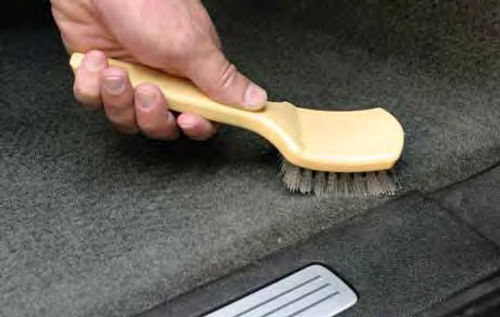 A good carpet brush will raise the dirt from the nap before you vacuum. It also can be used to work in the carpet cleaner when you’re removing stains.