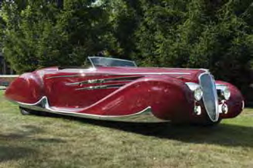 This 1939 Delahaye 165 Cabriolet by Figoni et Falaschi  took Best of Show—European at the Meadow Brook concours.