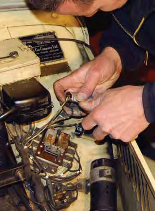 Mechanic Vince Sauberlich “dressed” the contact points with a small point file and used a dental pick to adjust the gap. Getting the right settings was a matter of trial and error— and they didn’t work properly the first few times.