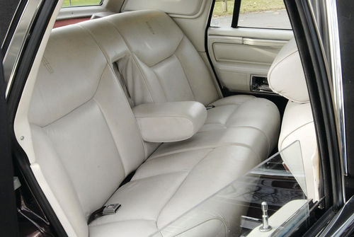 The white leather is impressively clean, considering its condition when the car was taken out of storage. Riding in the Lincoln’s rear seat explains why the market for luxury cars will always exist.