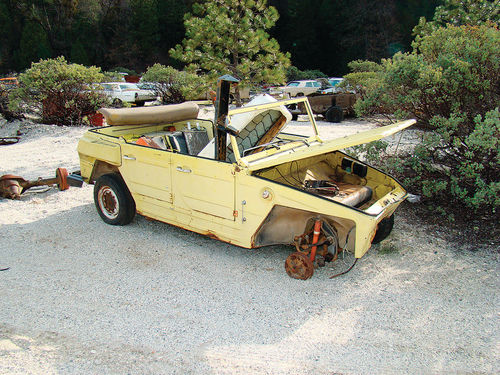 This 1974 Volkswagen Thing is a salvage yard project that Shaun will be restoring for himself.