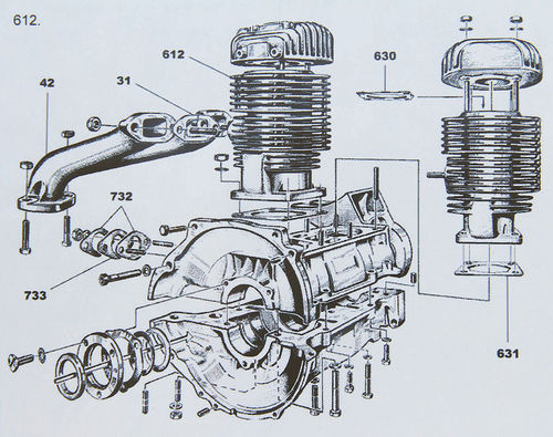 A look inside the Trabant two-stroke, air-cooled 600cc two-cylinder engine.