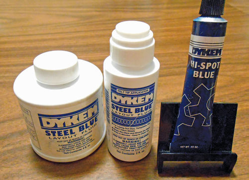 20. Metal dyes like these made by Dykem are a valuable tool when making parts.