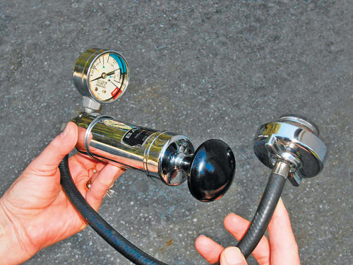 4. A radiator pressure tester can pressurize a cooling system and test radiator caps as well.