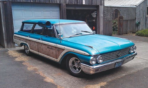 This discussion was launched by a photo of Dave’s 1962 Ford Country Squire wagon with non-original wheels that ran in an October “Readers Speak Out” segment.