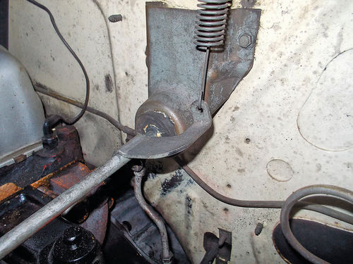 A Volvo bushing used as a rubber throttle shaft pivot.