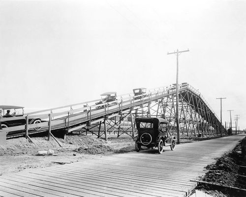 The Dodge Main assembly plant was the first to have its own test track, where cars were given a shakedown drive after coming off the line.